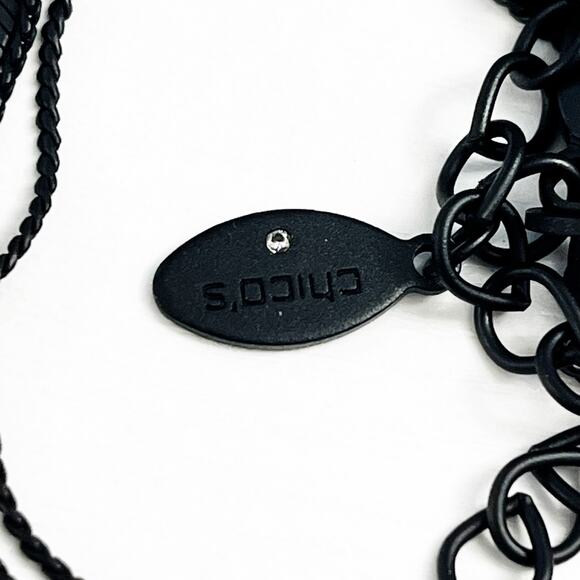 NEW Chico’s Mixed Metal Multistrand Convertible Necklace - Picture 8 of 9